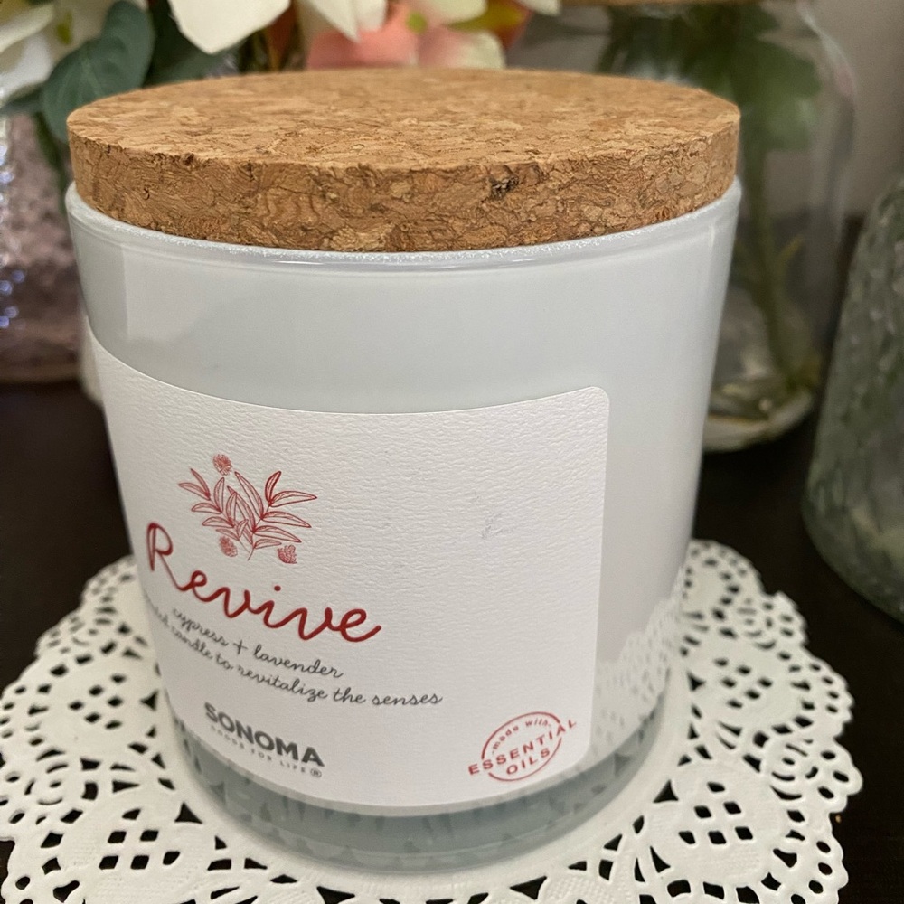 🆕🪻 SONOMA “REVIVE” CYPRESS & LAVENDER 3-WICK SCENTED CANDLE. 13 oz. BRAND NEW. - Picture 9 of 9